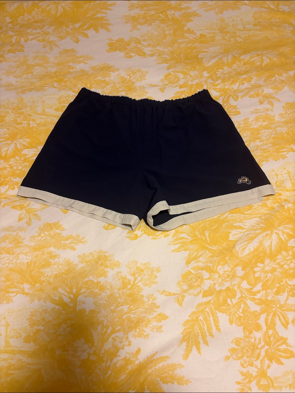 Tracksmith Navy Athletic Shorts with White Trim